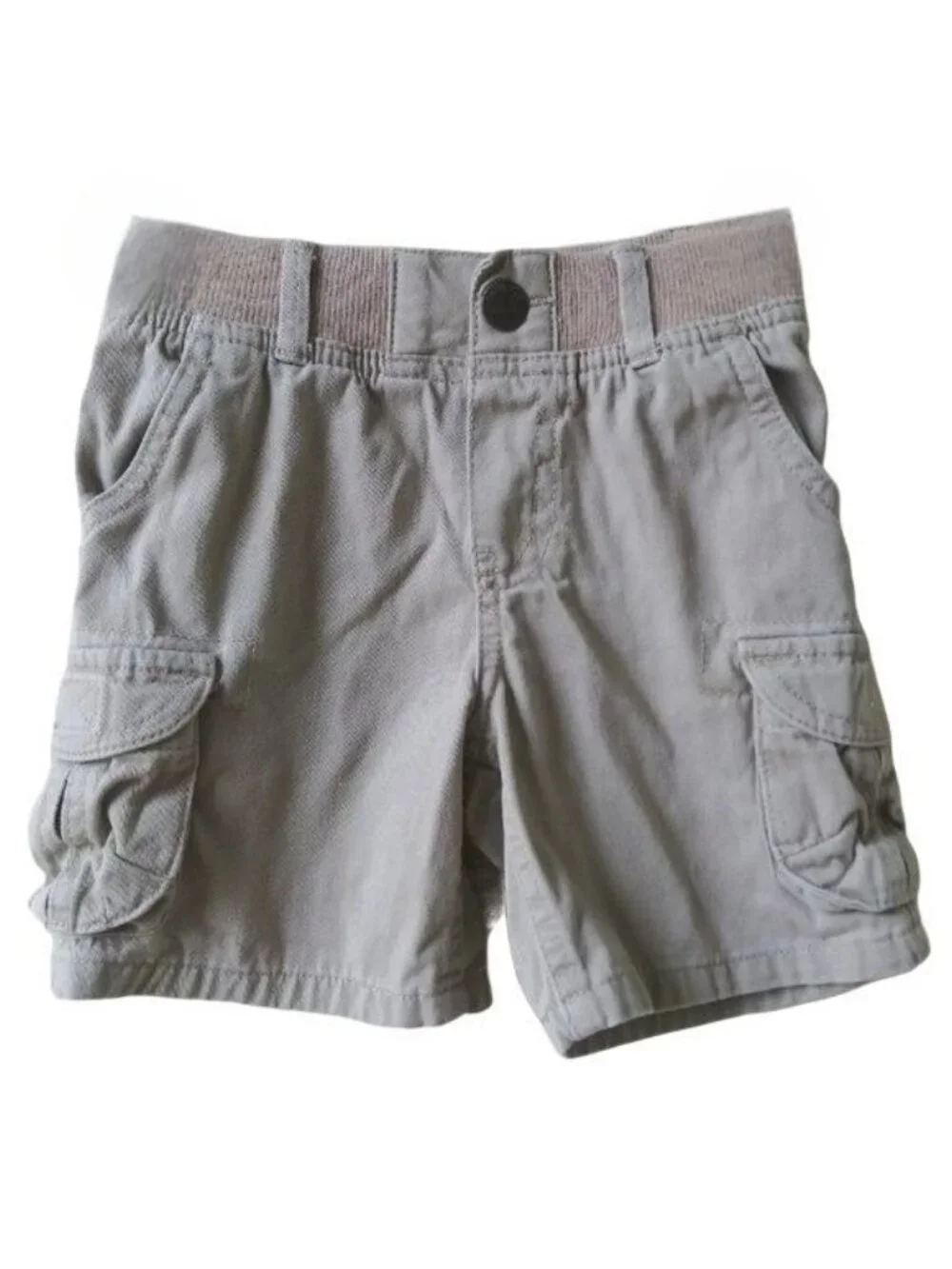 Cherokee Boys Size 2T Shorts Cargo 6-Pocket Elastic Waist Gray Rugged Stylish